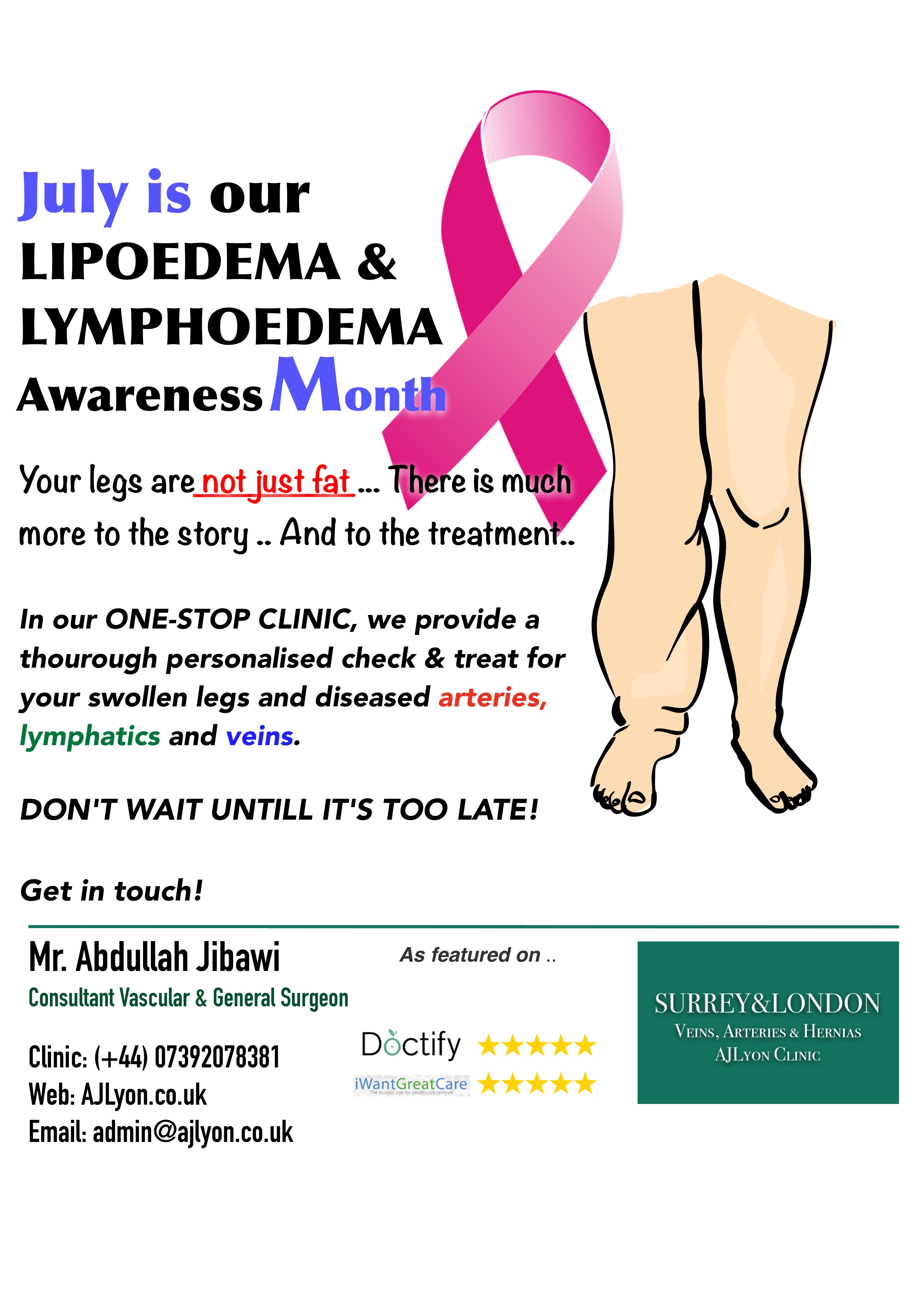 Lipoedema And Lymphoedema Awareness Month Uk Surreyandlondon